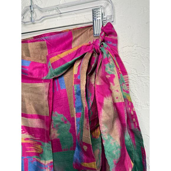 Earthbound reversible wrap asymmetrical midi skirt womens bohemain fairy cottage - Picture 3 of 8